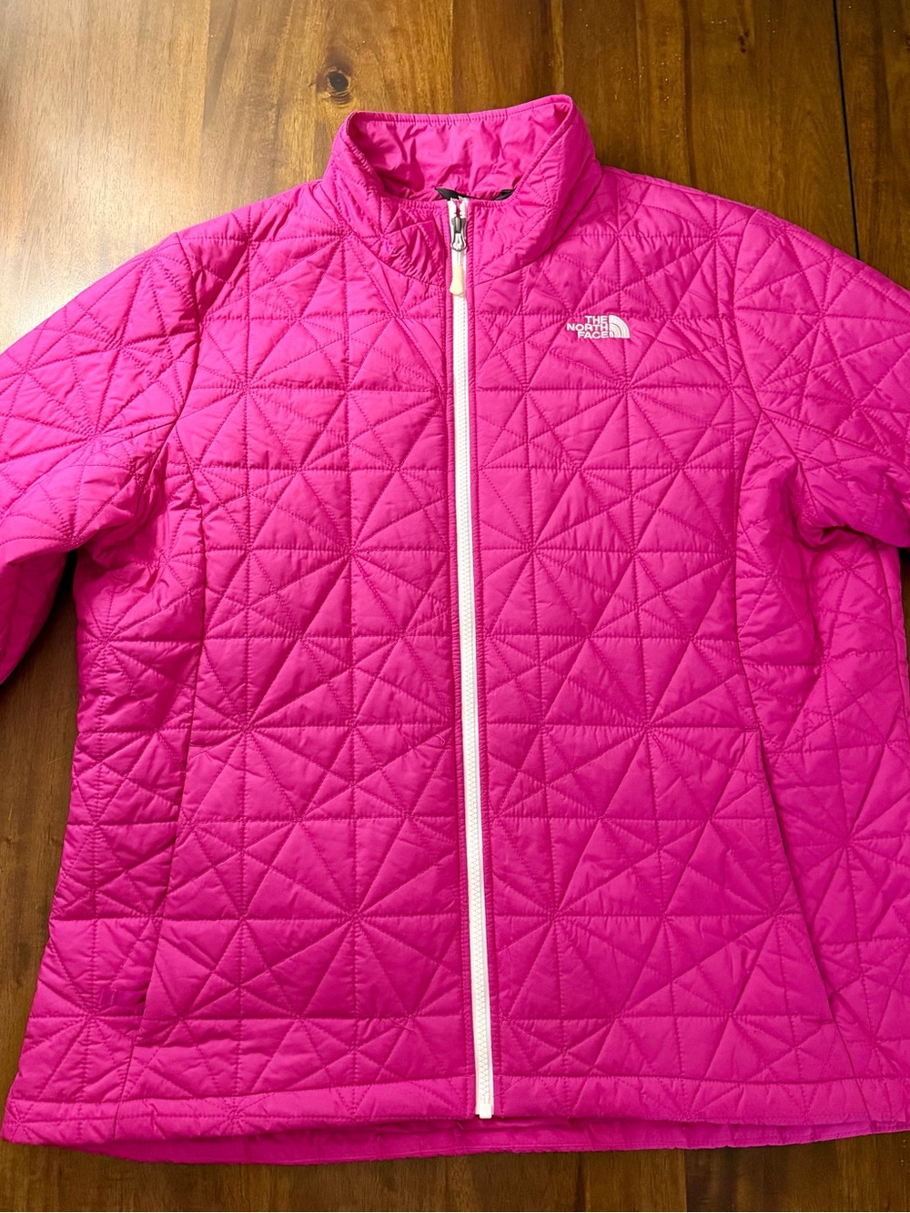 The North Face Bright Pink Quilted Puffer Jacket - Girls